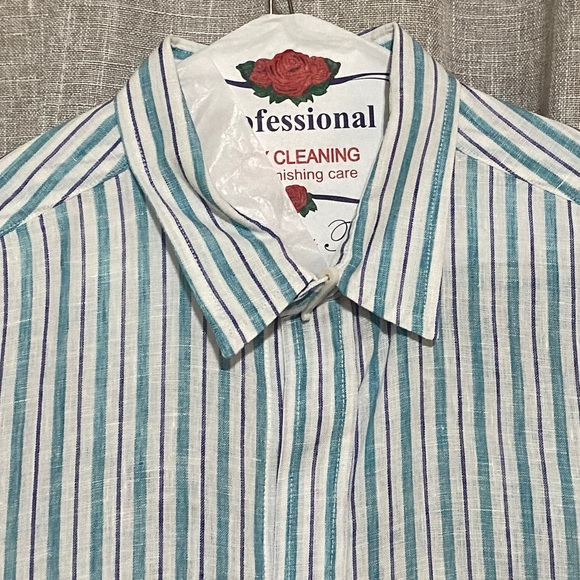 Frank & Eileen women’s striped Linen button down shirt-Size:small-multicolor - Picture 2 of 6